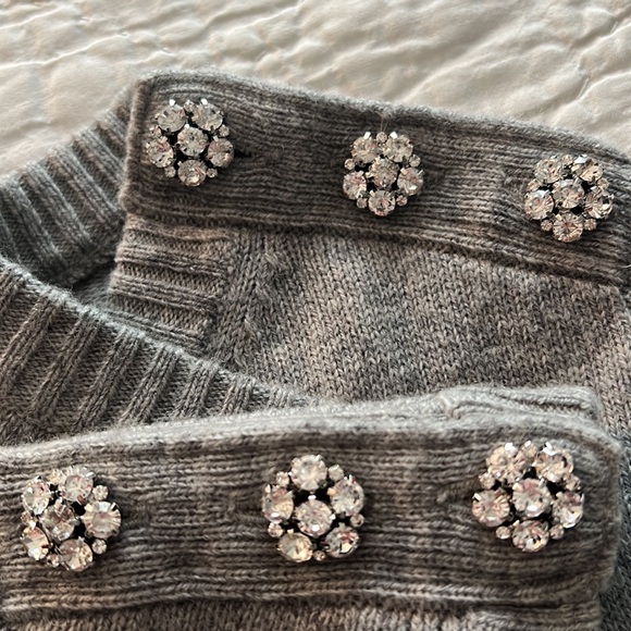 NWT J. Crew Jeweled Buttons Lambswool Crew Neck Sweater - Picture 6 of 7